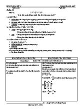 Giáo án Đại số Lớp 9 - Tiết 42 Luyện tập - Năm học 2017-2018 - Phạm Quang Huy